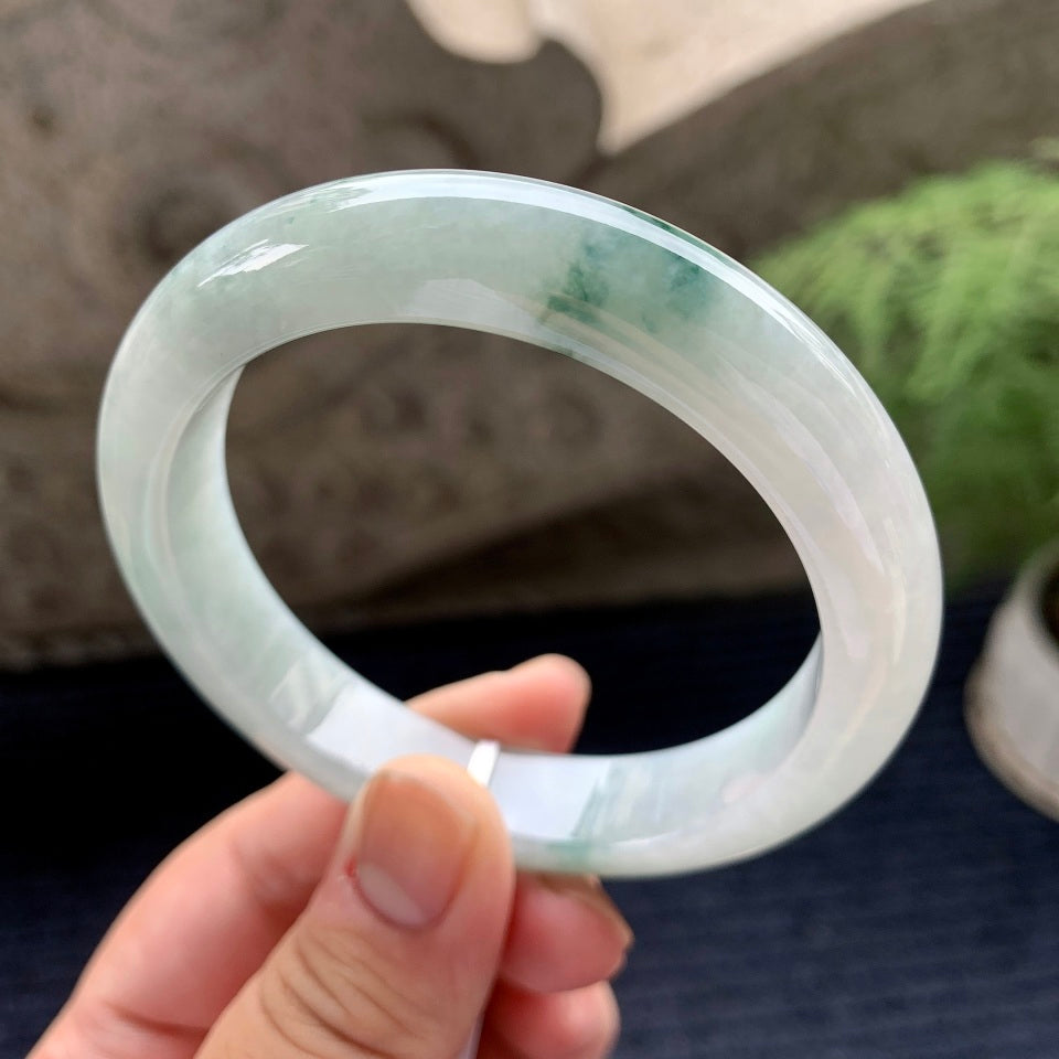 糯种飘花平安镯（58.7mm）（yc090942）