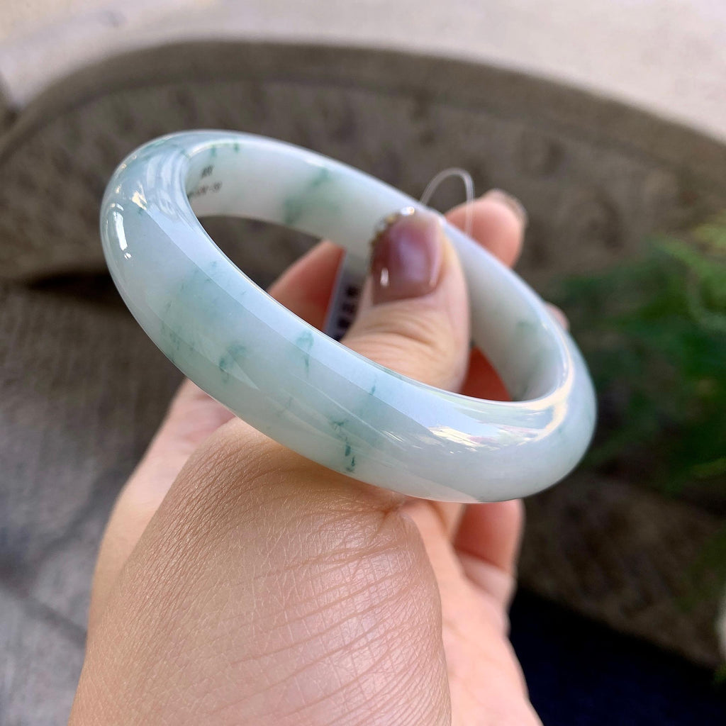 细糯种飘花平安镯（55mm）（yc275314）
