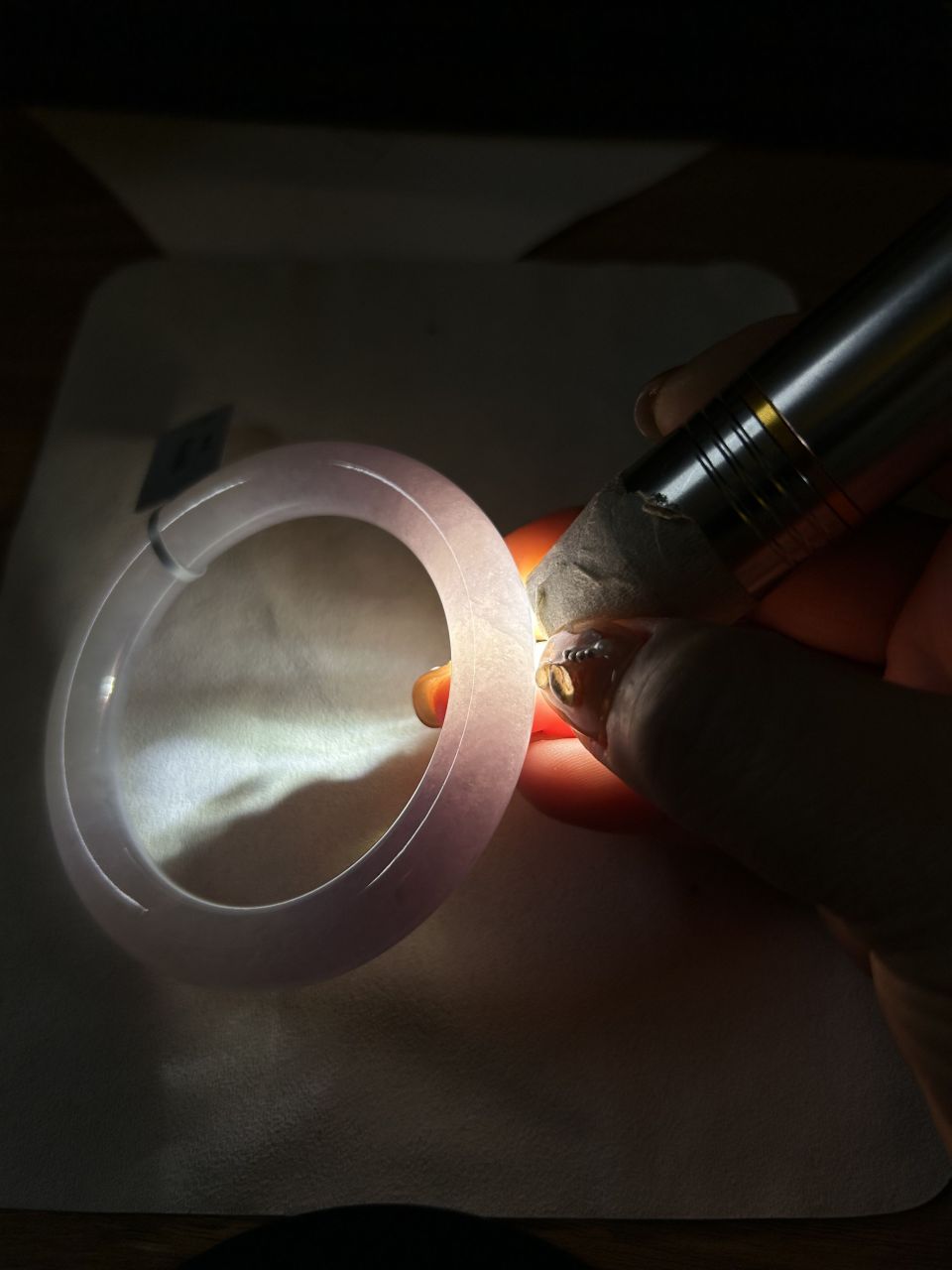 糯冰种紫罗兰圆条手镯（56.4mm）（yc079322）