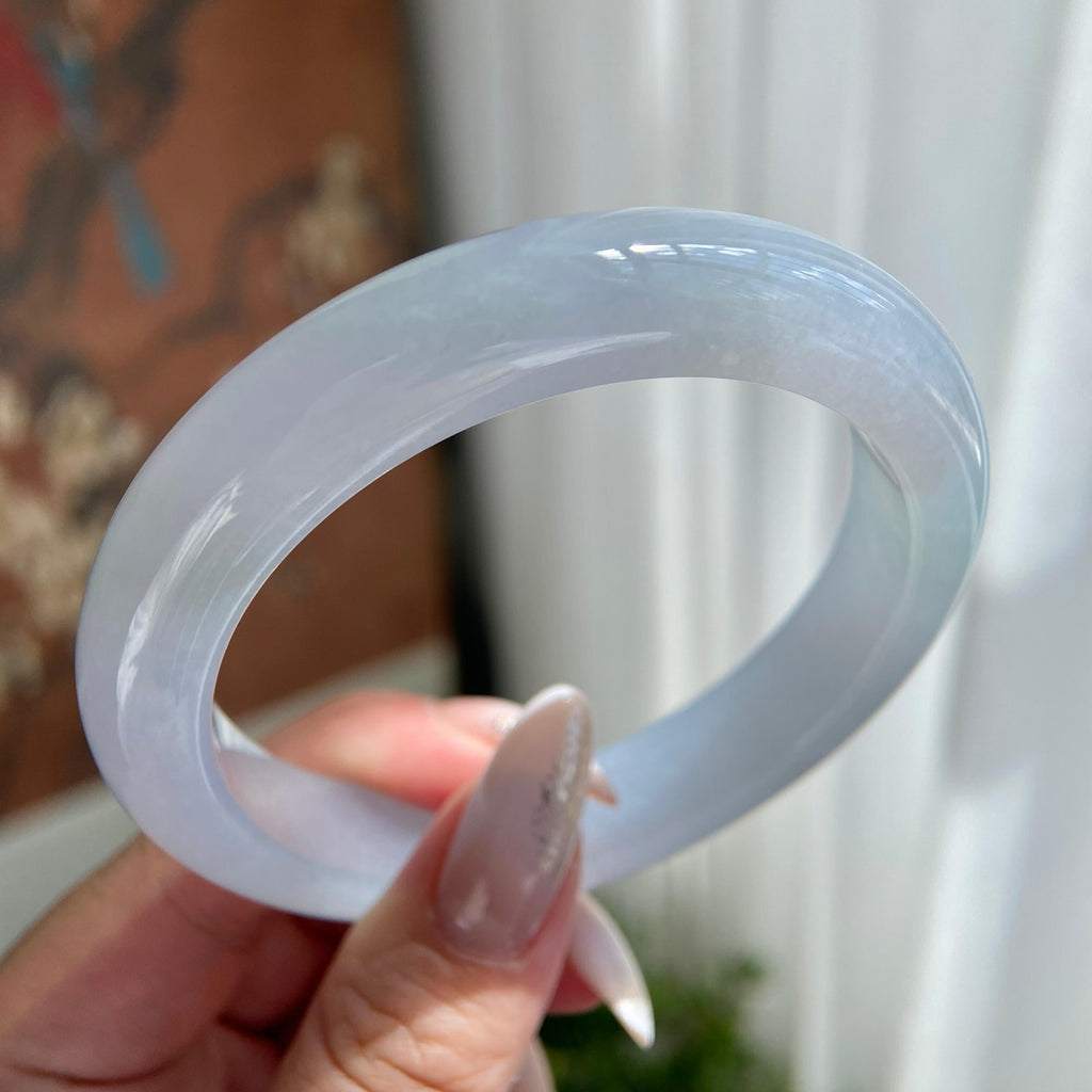 糯冰种淡春彩平安镯（59圈）（yc209984）