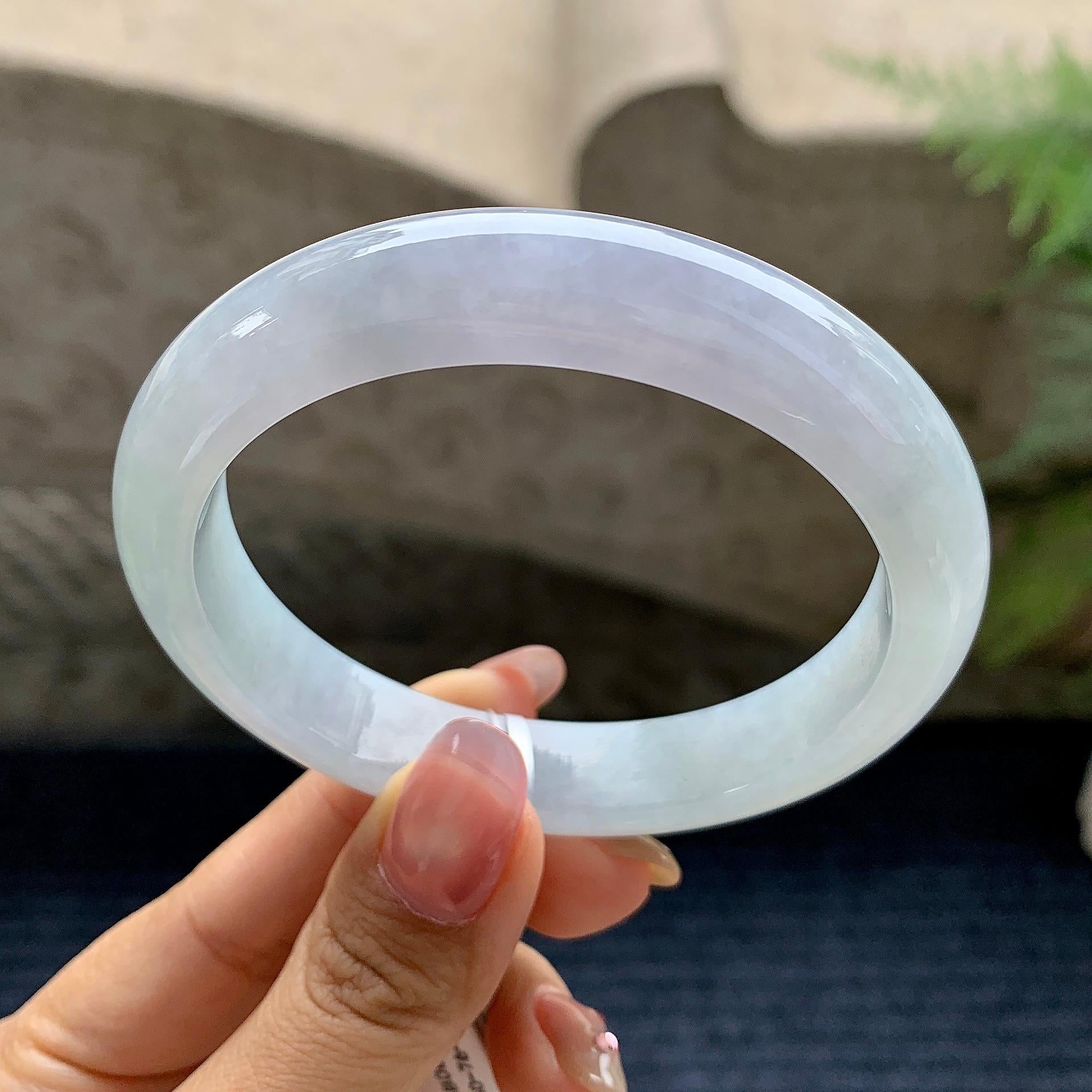 细糯种淡紫罗兰平安镯（59.1mm）（yc281526）