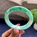 细糯种飘绿平安镯（56.7mm）（yc094312）