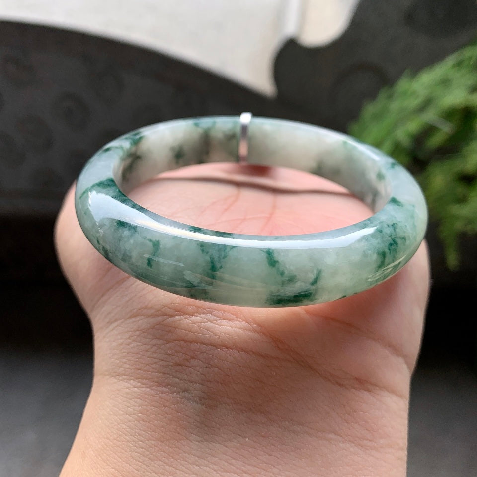 糯种飘花平安镯（56.6mm）（yc098965）