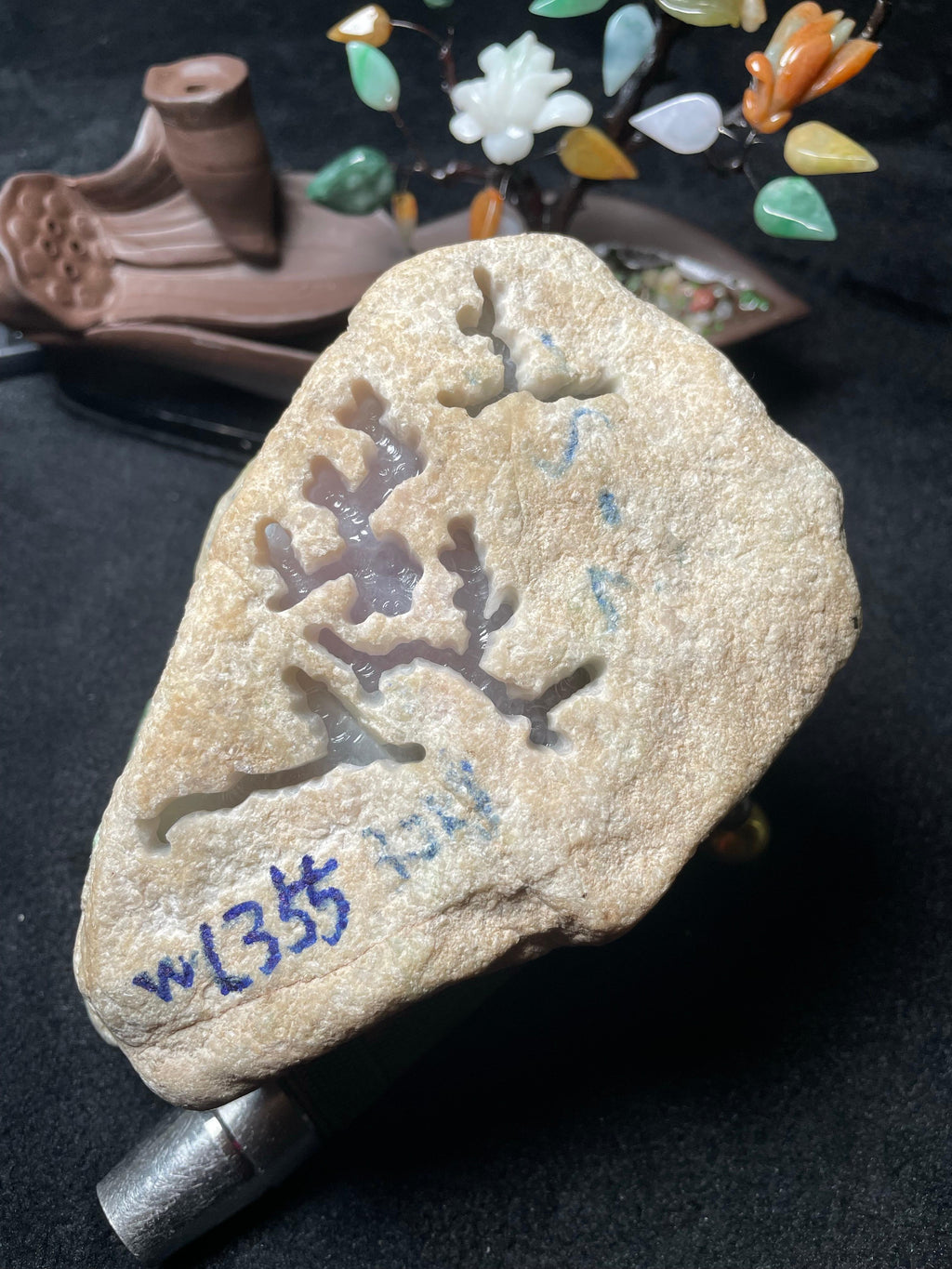 木那开窗春彩手镯料（yc505777）