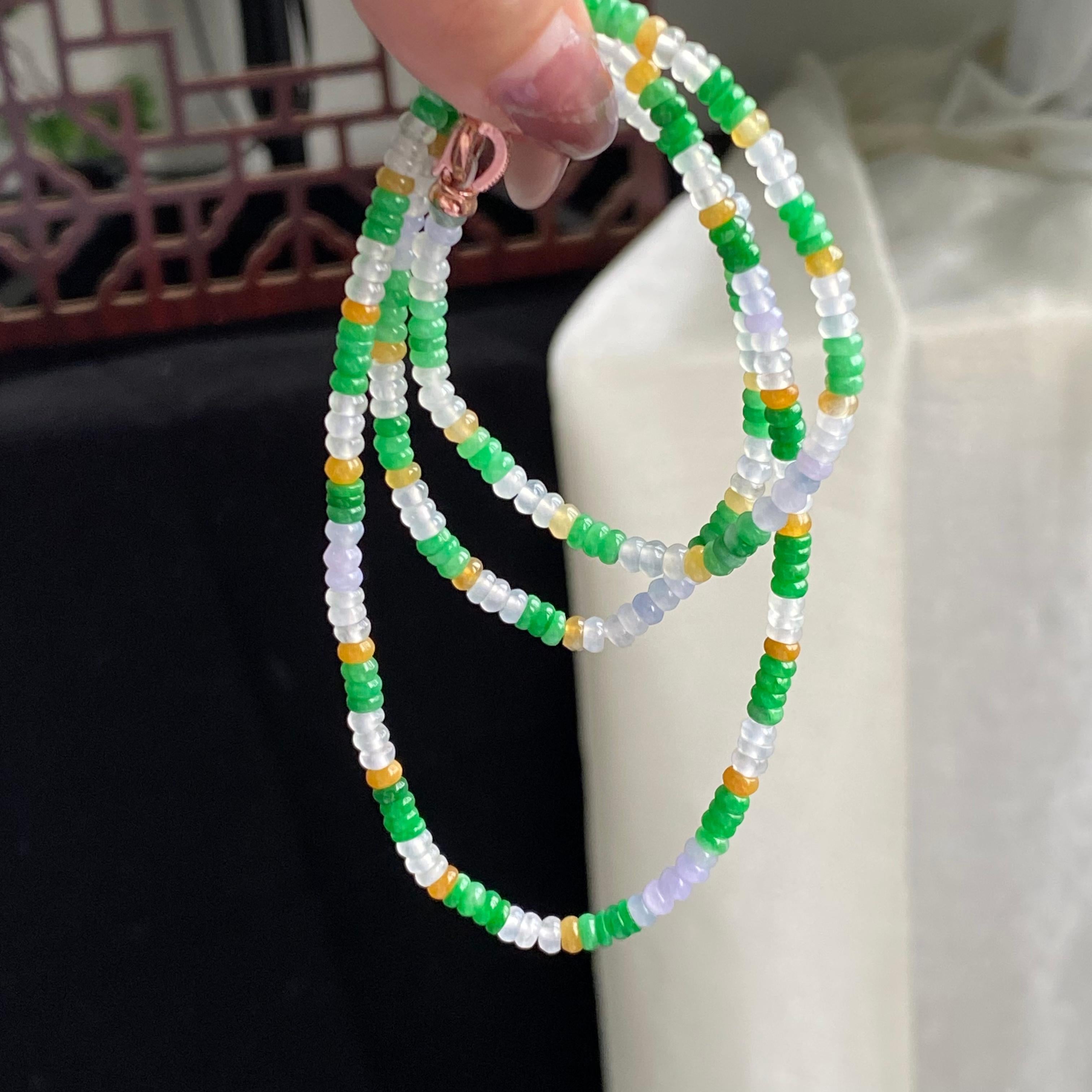 冰种多宝算盘珠珠链（yc196867）