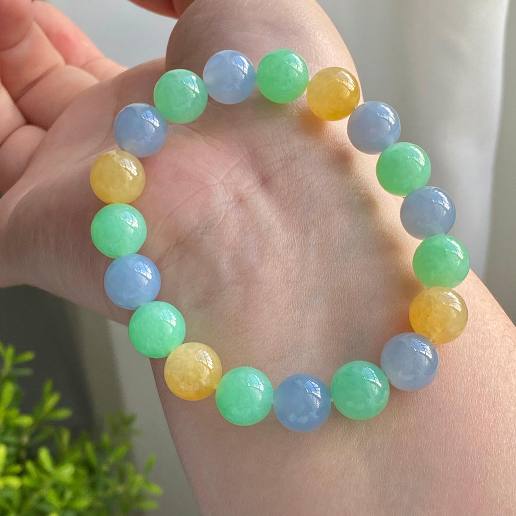 糯冰种多宝单圈手串（19颗）（yc215246）