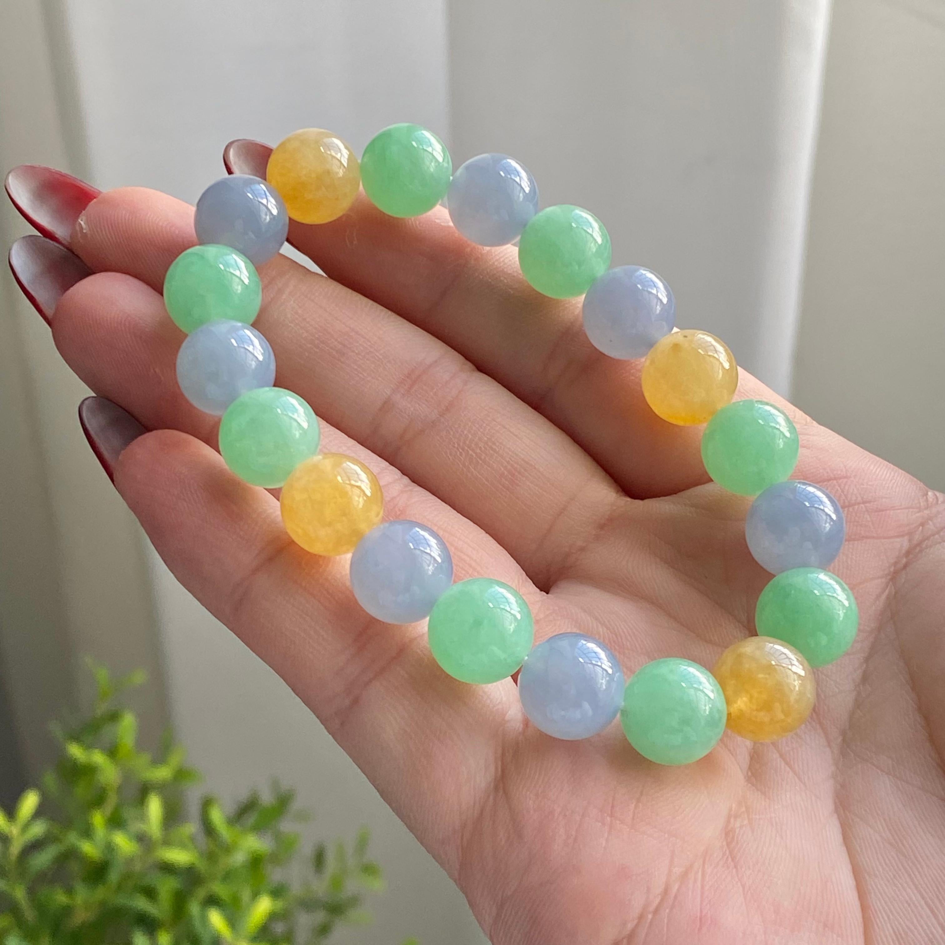 糯冰种多宝单圈手串（19颗）（yc215246）