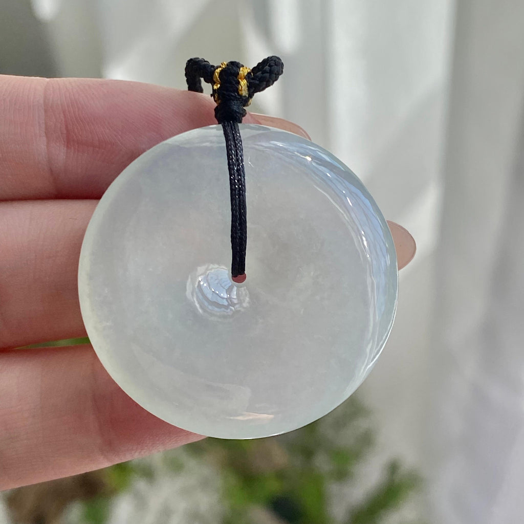 糯冰种白月光平安扣吊坠（yc233033）