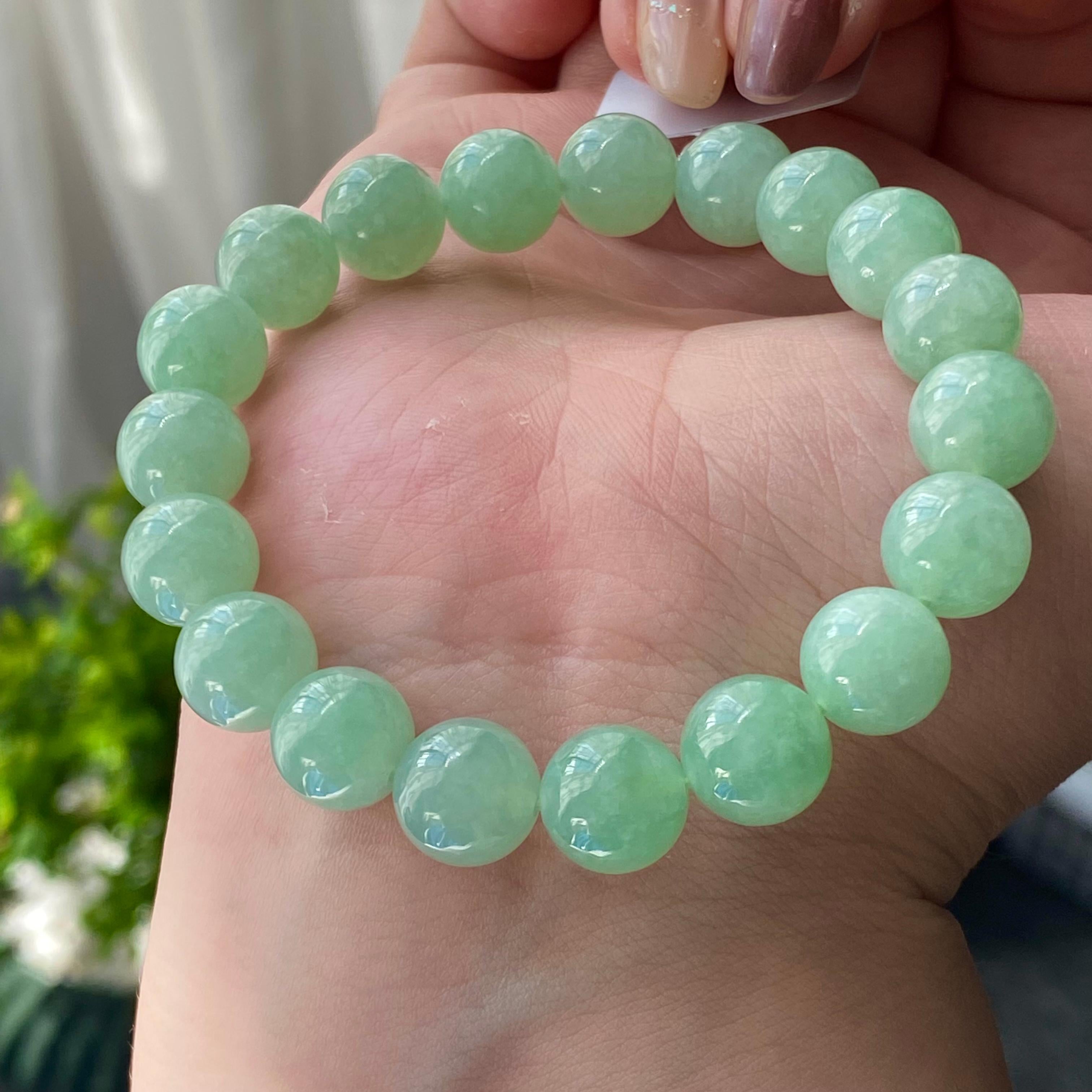 糯冰种晴底单圈手串（19颗）（yc203125）