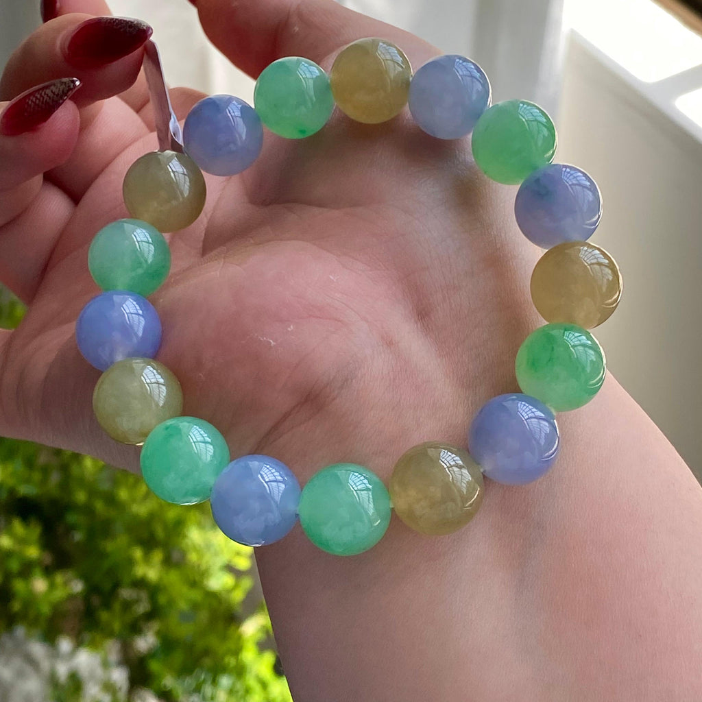 冰种多宝单圈手串（17颗）（yc203643）