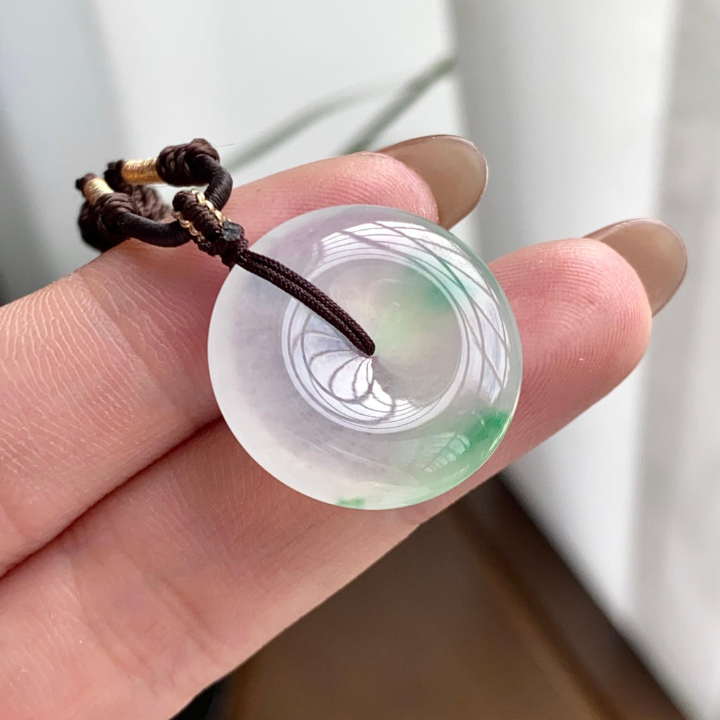 冰种飘花平安扣吊坠（yc262759）