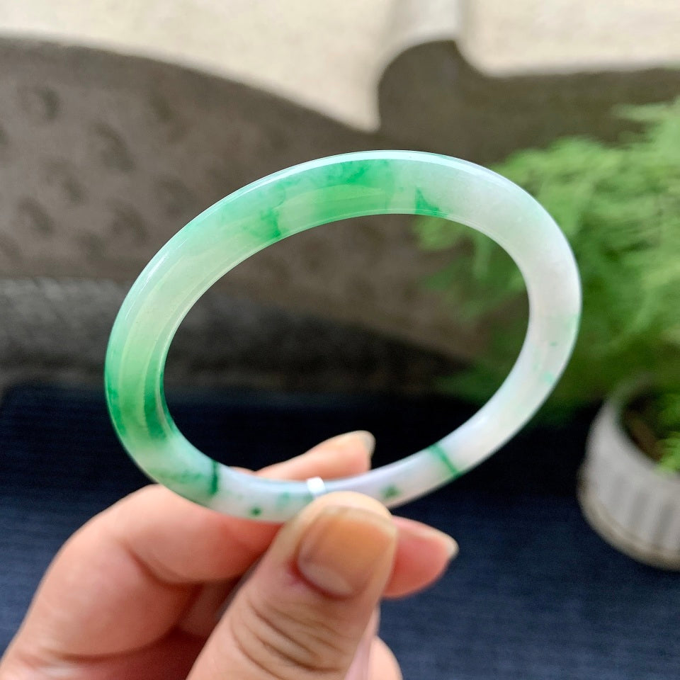 细糯种飘花圆条手镯（53mm）（yc096279）