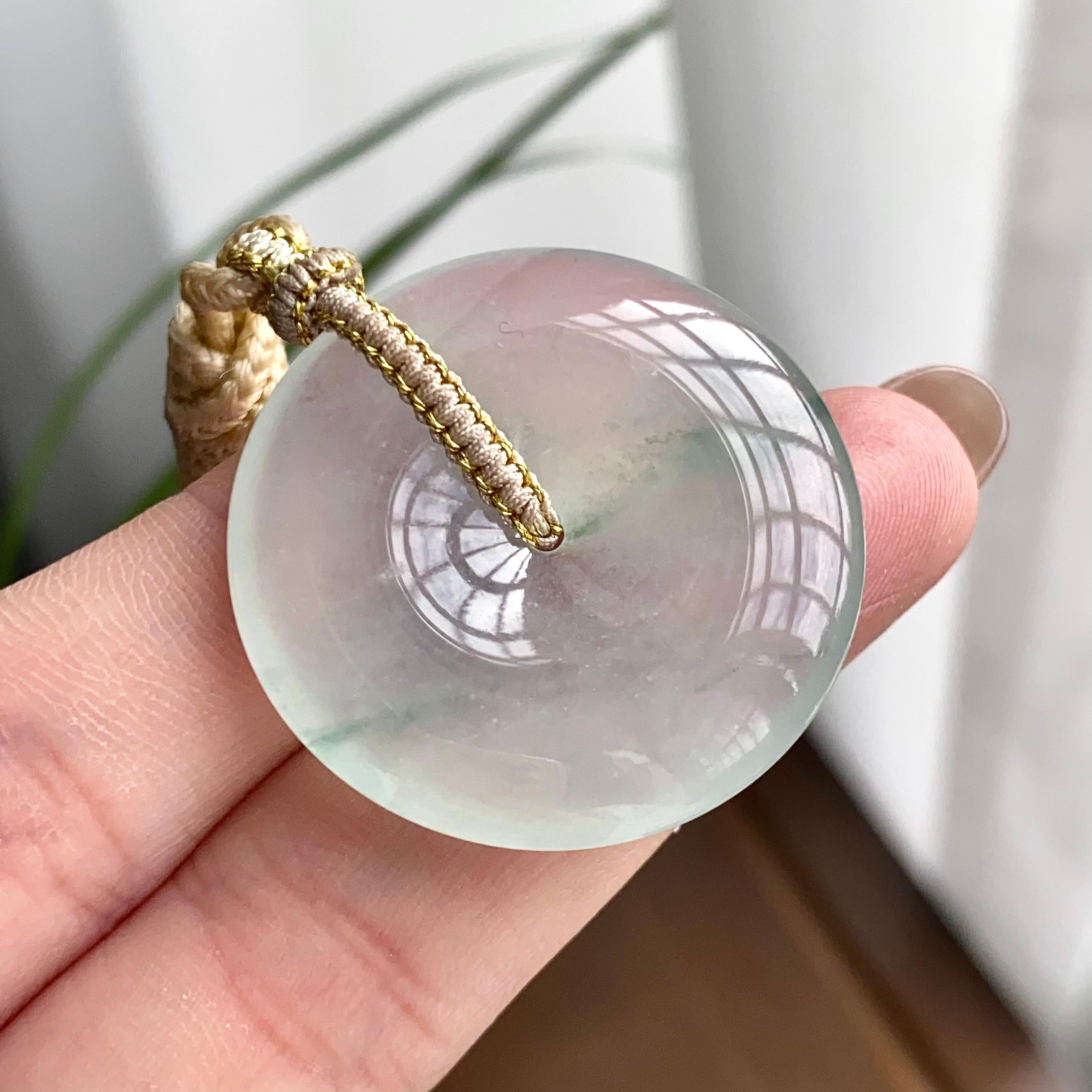 冰种飘花平安扣吊坠（yc262764）