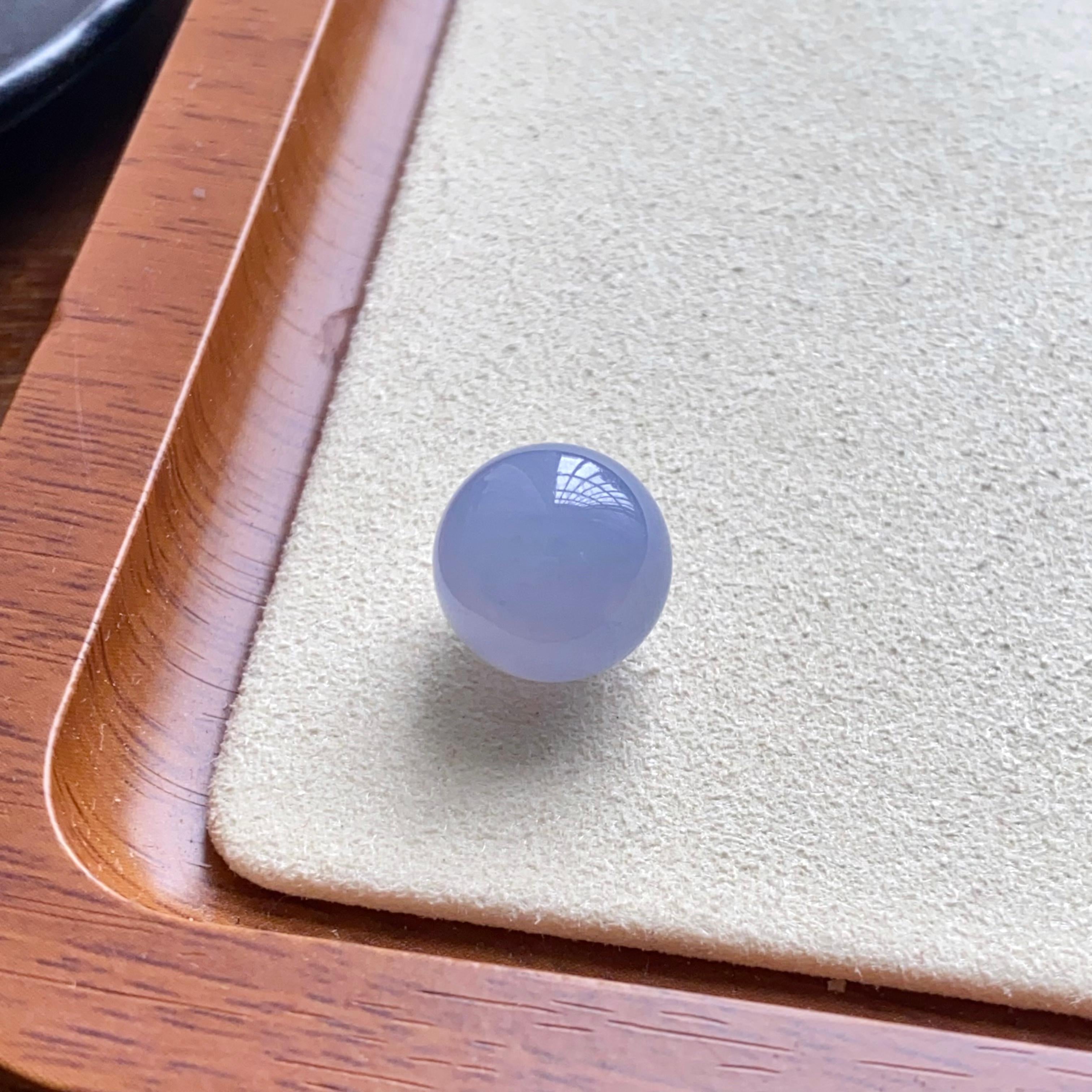 糯冰种紫罗兰单珠（yc260850）