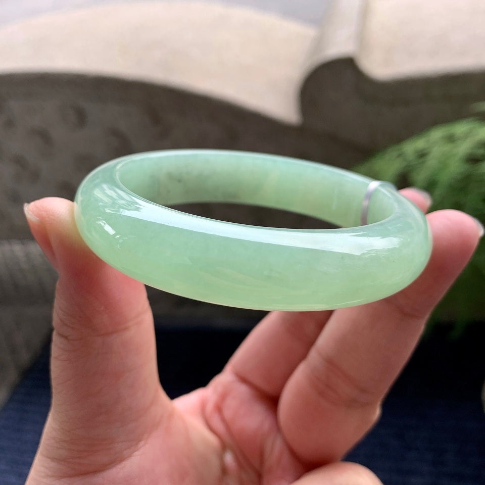 糯冰种晴水平安镯（57.7mm）（yc088787）