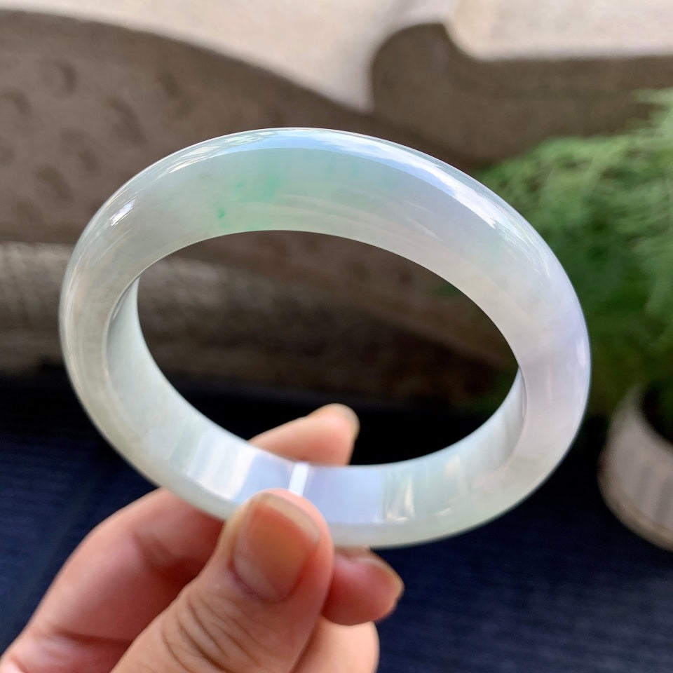 糯冰种春彩平安镯（56.3mm）（yc106859）