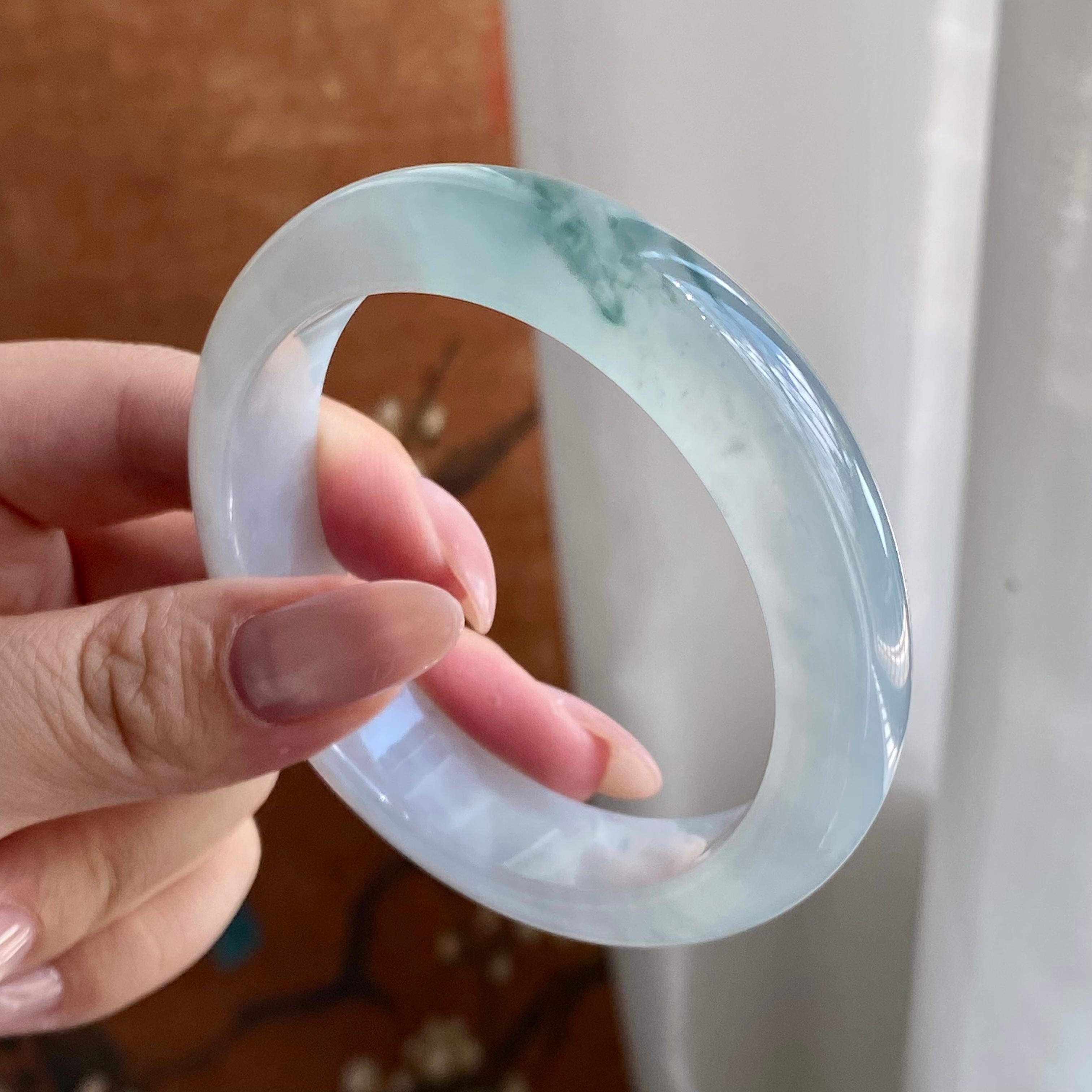 冰种飘花平安镯（57圈）（yc229036）