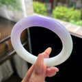 细糯种紫罗兰圆条 57.2圈 天然缅甸A货翡翠（yc703273）