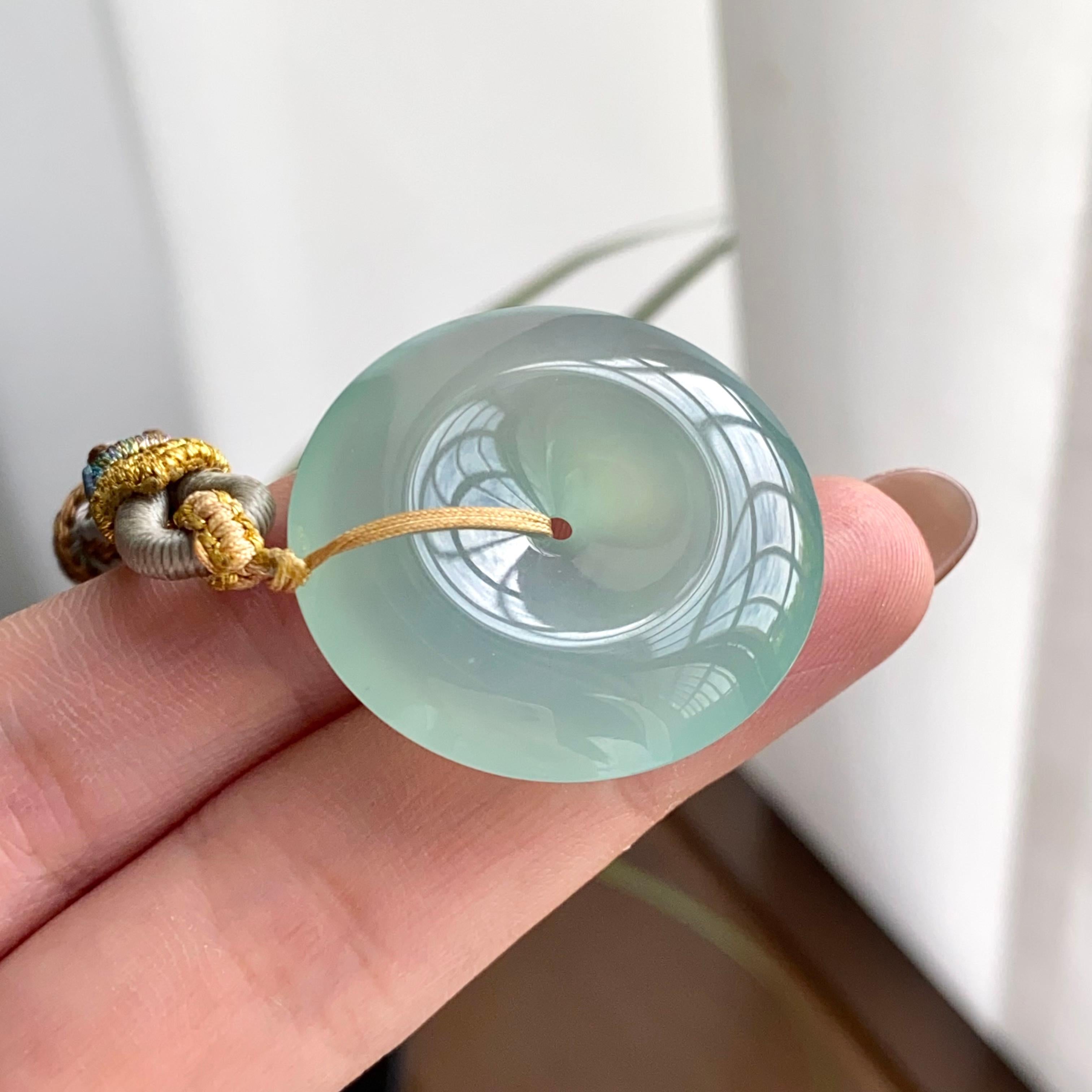 冰种晴底平安扣吊坠（yc262766）