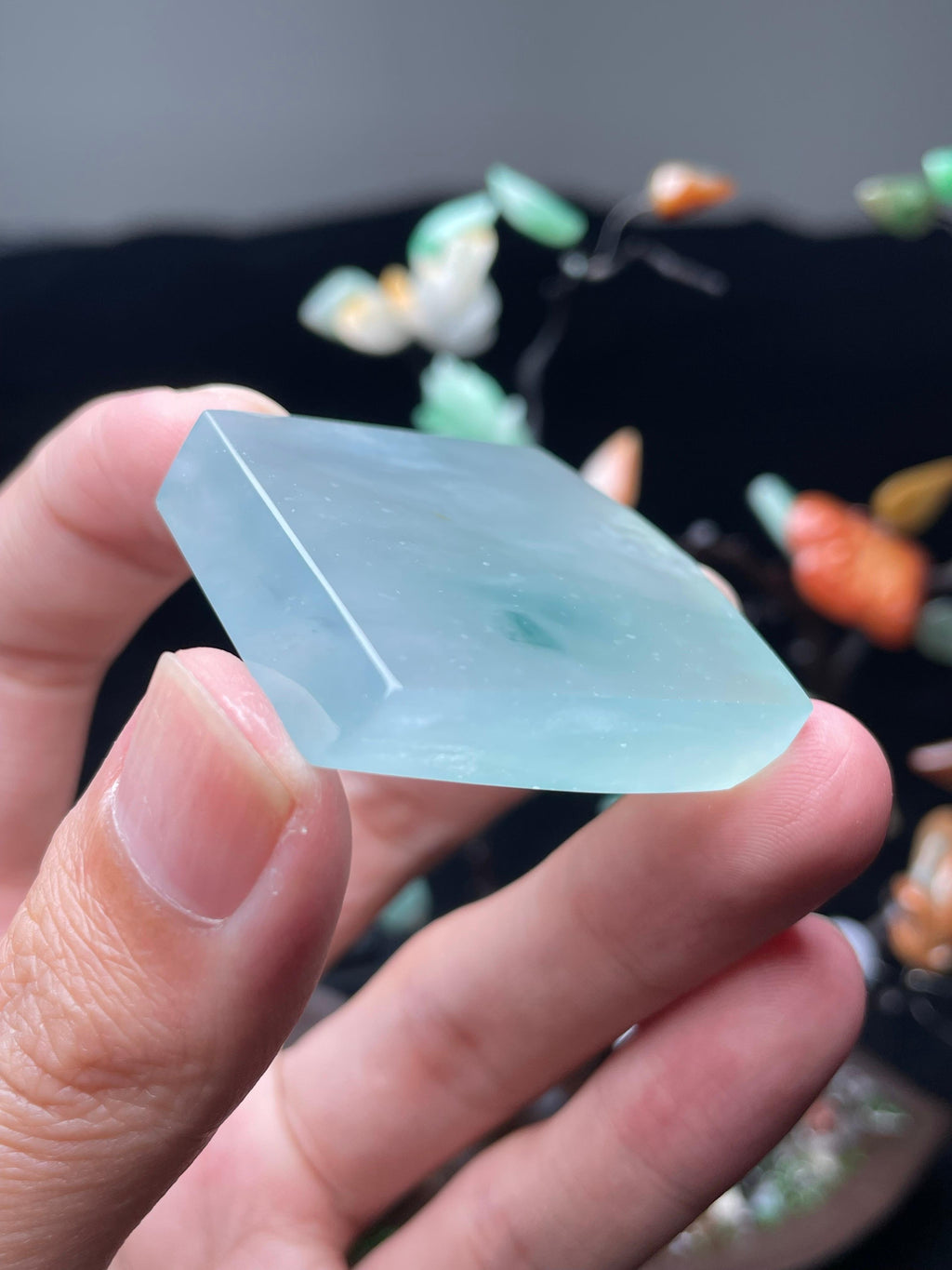 冰晴雪花棉飘花方块片料（yc513257）
