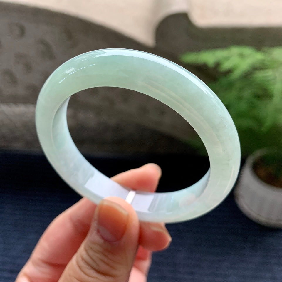 糯冰种晴水平安镯（53.4mm）（yc082282）