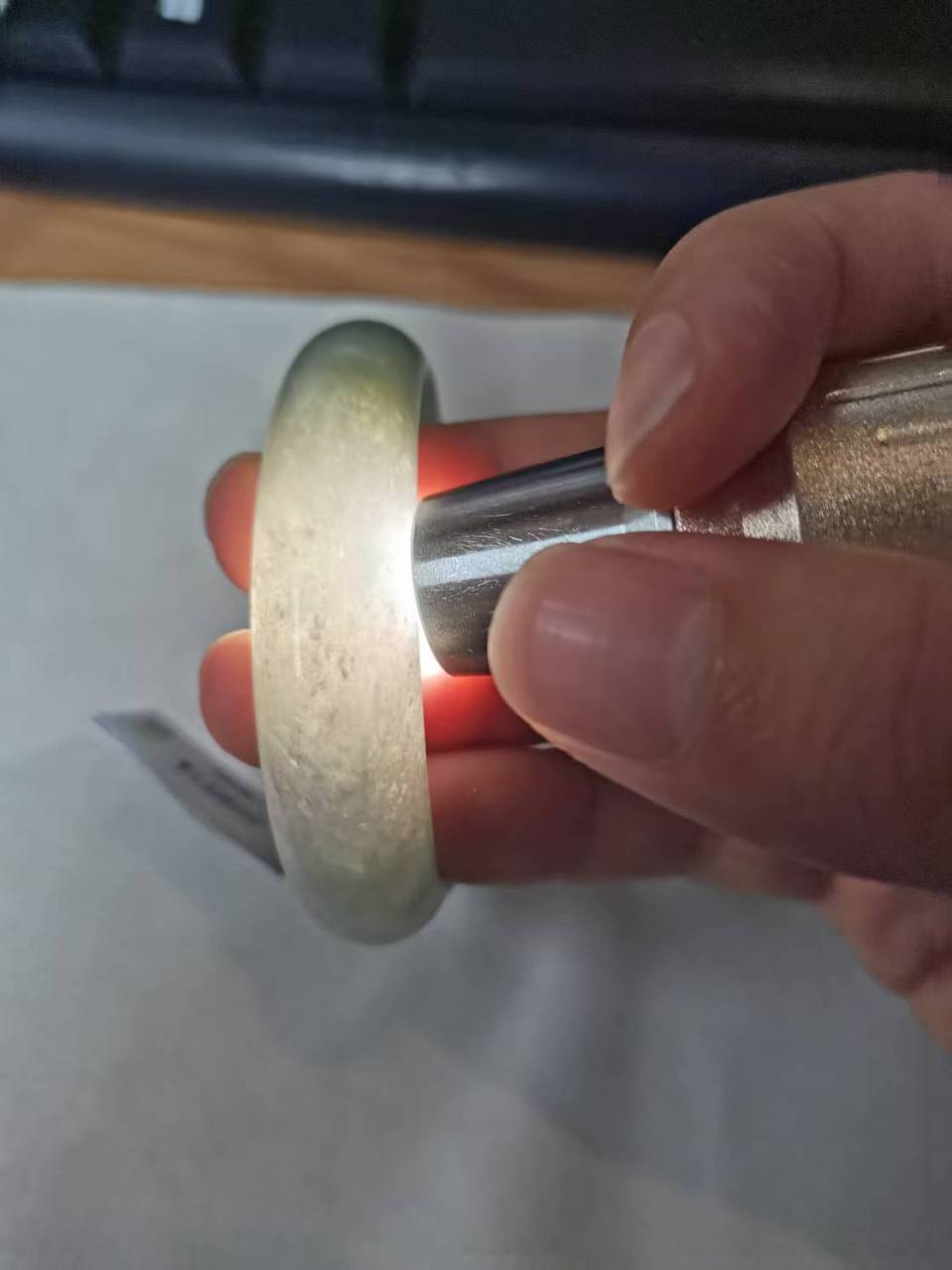 细糯种晴底贵妃手镯（55.4mm）（yc093318）