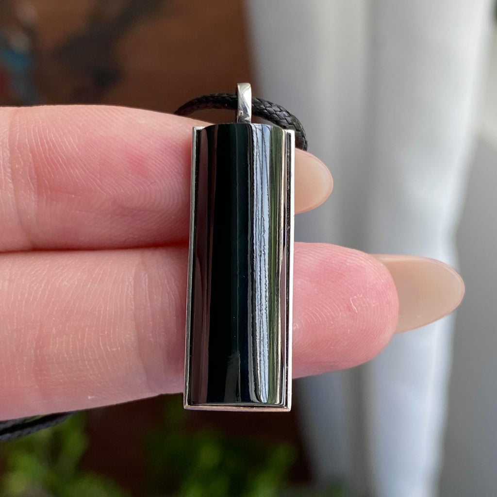 18k金镶墨翠无事牌吊坠（yc235113）