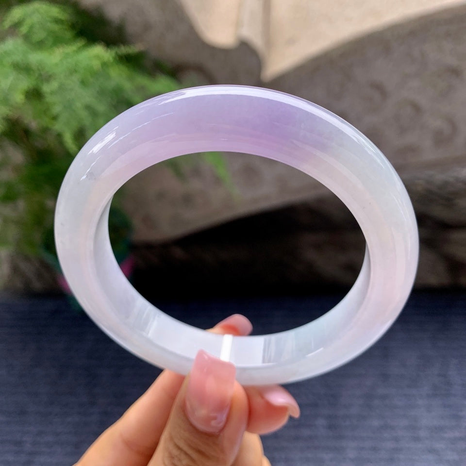 细糯种淡紫罗兰平安镯（60mm）（yc097389）