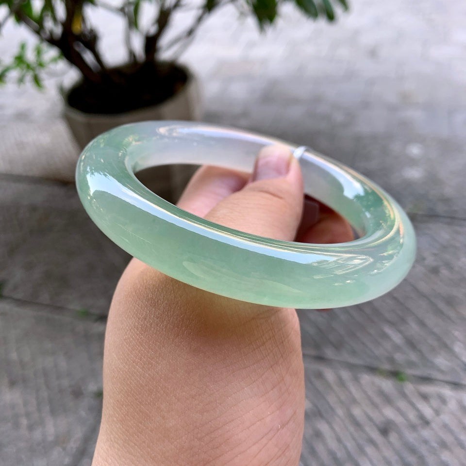 冰种晴水圆条手镯（61.4mm）（yc116136）