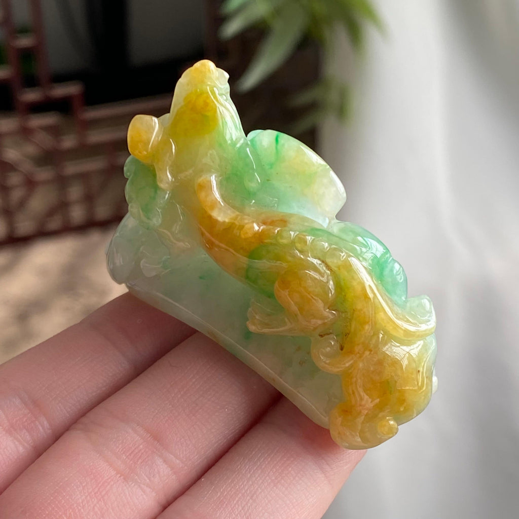 细糯种黄加绿蛟龙手牌（yc194489）