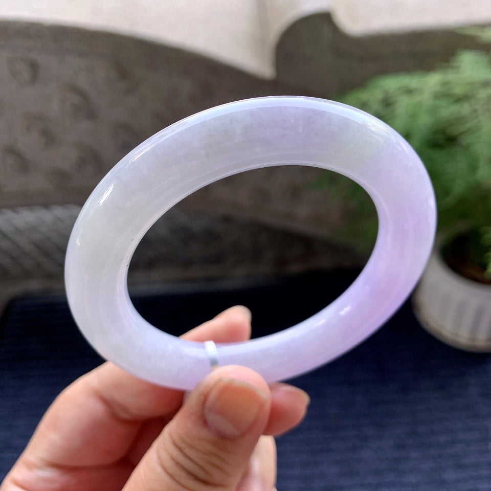 细糯种紫罗兰圆条手镯（55.4mm）（yc093806）