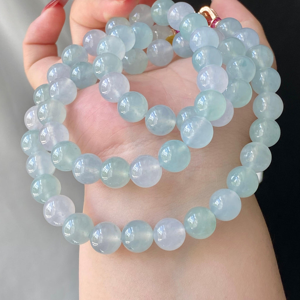 冰种双彩珠链（60颗）（yc213892）