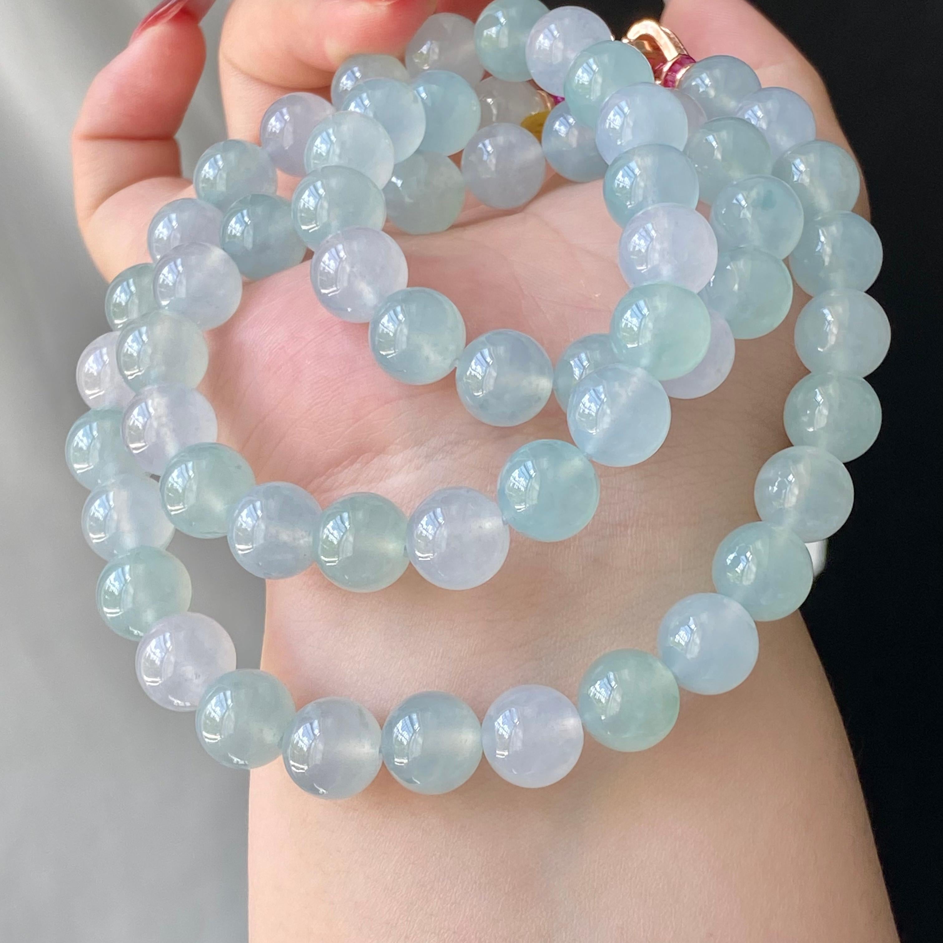 冰种双彩珠链（60颗）（yc213892）