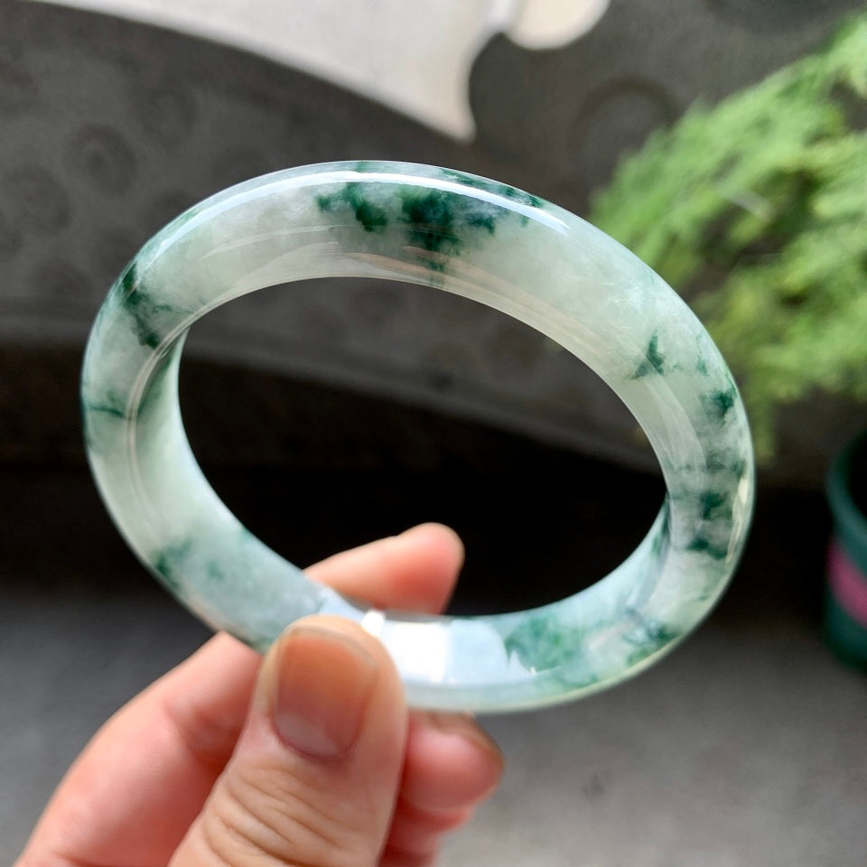 糯种飘花平安镯（56.6mm）（yc098965）