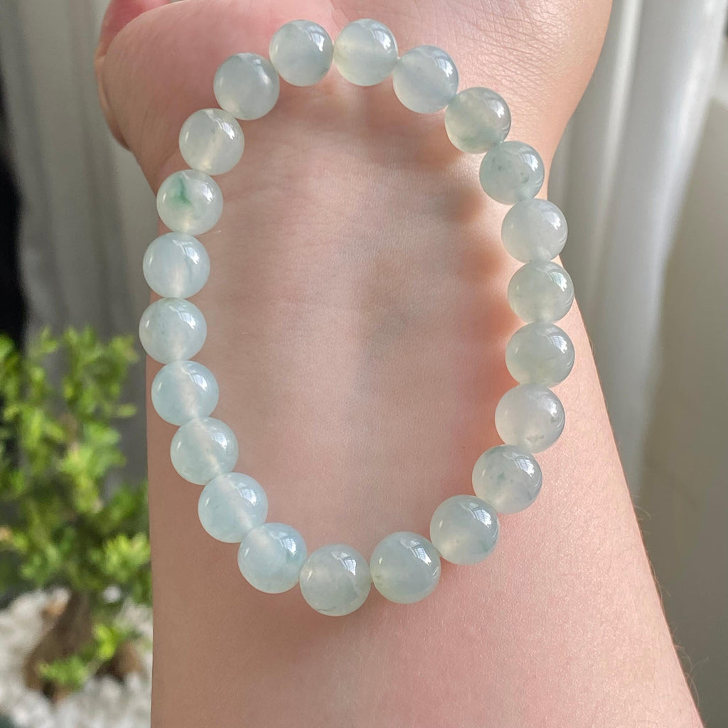 冰种飘花单圈手串（22颗）（yc213186）