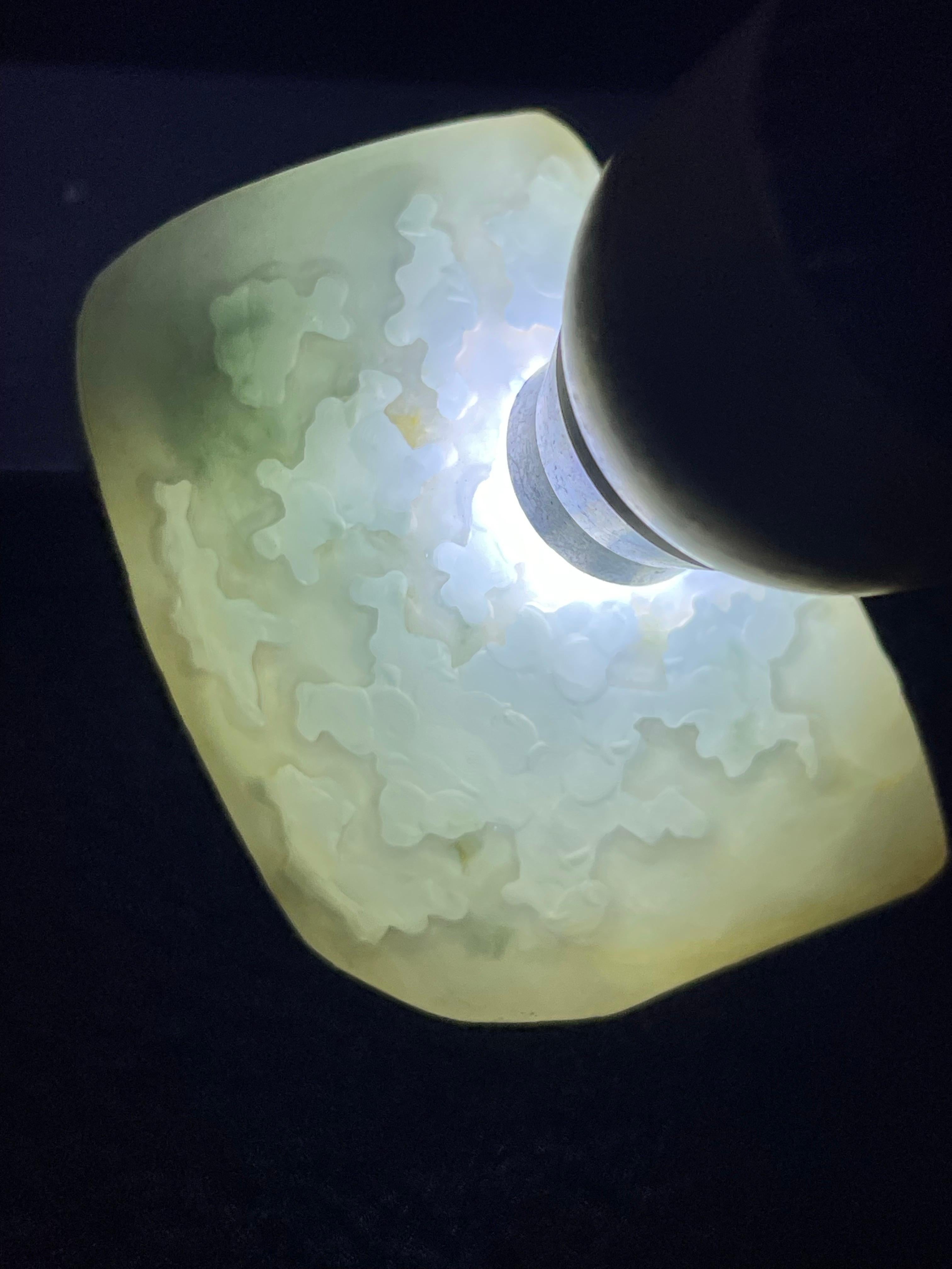 白底飘花小挂件料（yc507752）