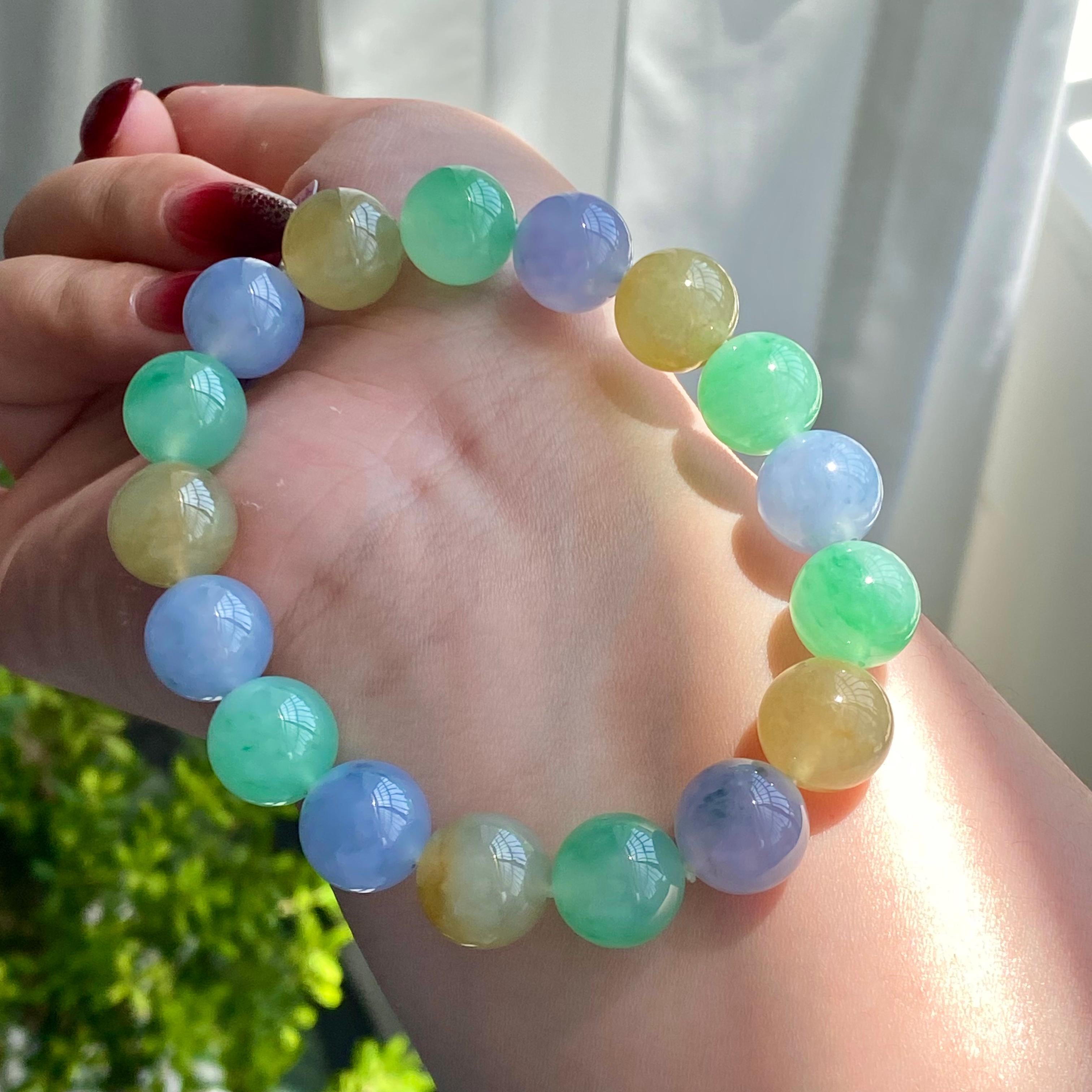 冰种多宝单圈手串（17颗）（yc203643）