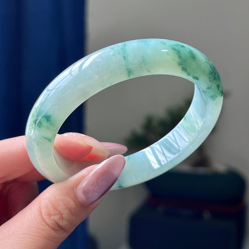 细糯种飘花平安镯（57圈）（yc198090）