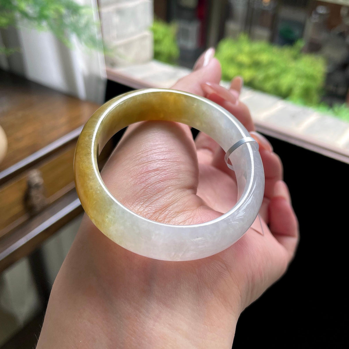 糯种黄翡贵妃 53.5圈 天然缅甸A货翡翠（yc696409）