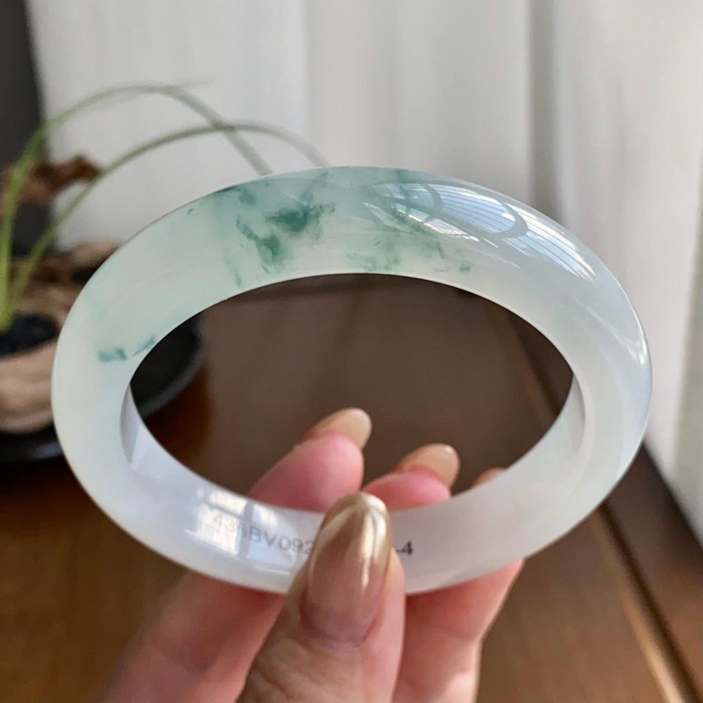 糯冰种飘花平安镯（57圈）（yc258983）