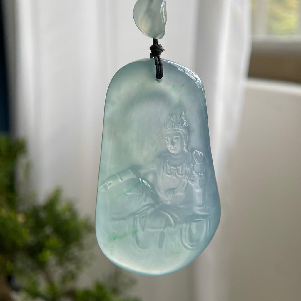 冰种晴底度母牌吊坠（yc216312）