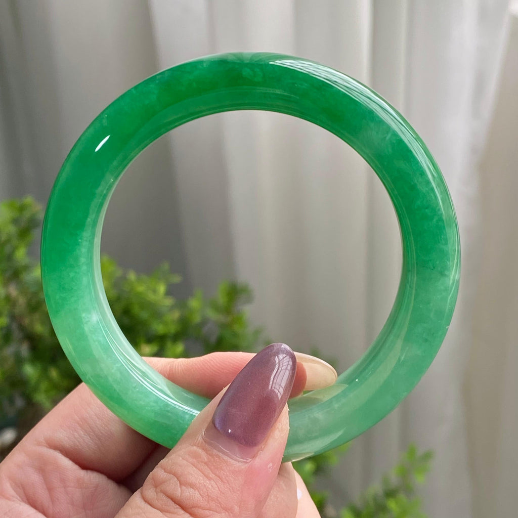 糯冰种满绿平安镯（55圈）（yc199715）