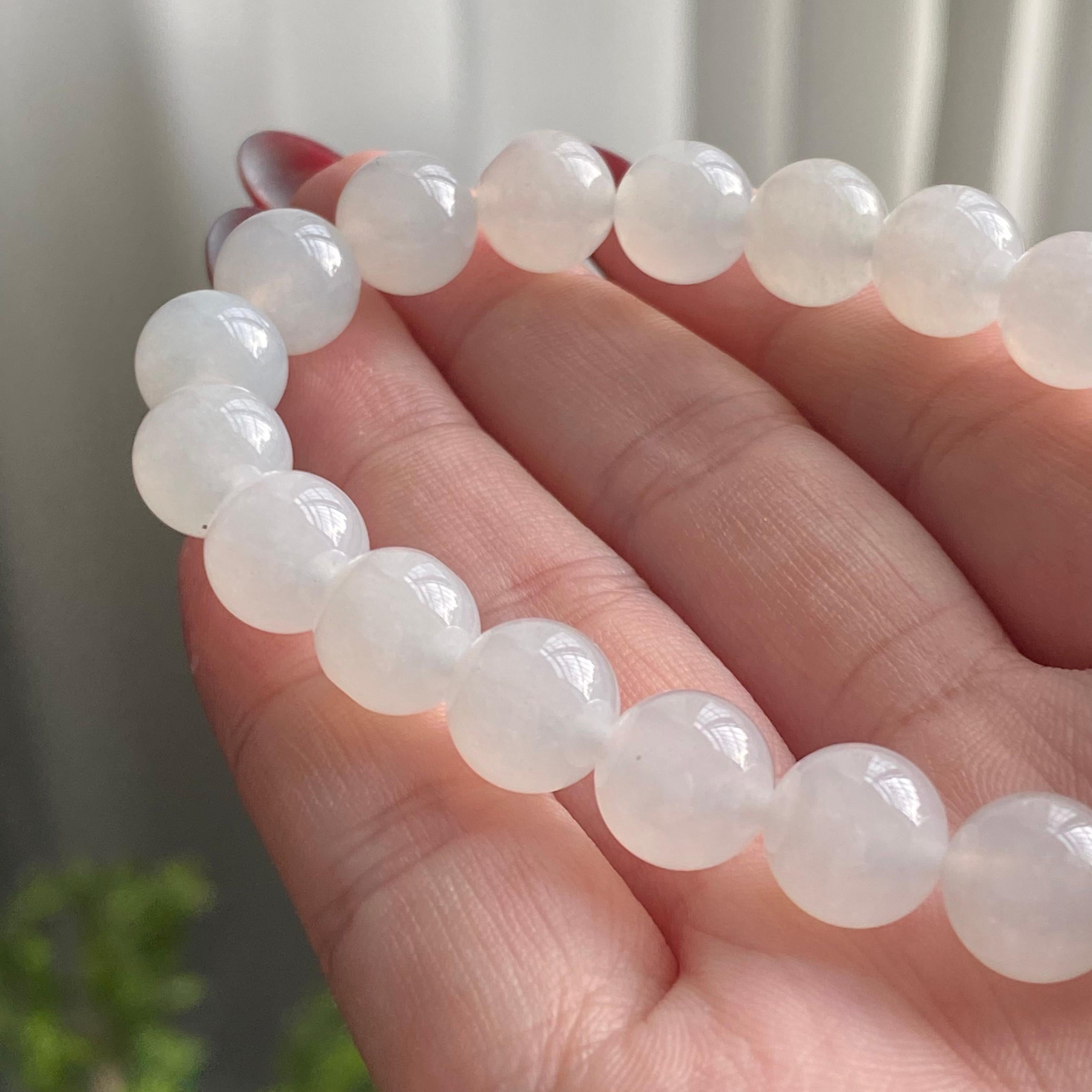 糯冰种白月光单圈手串（20颗）（yc213187）