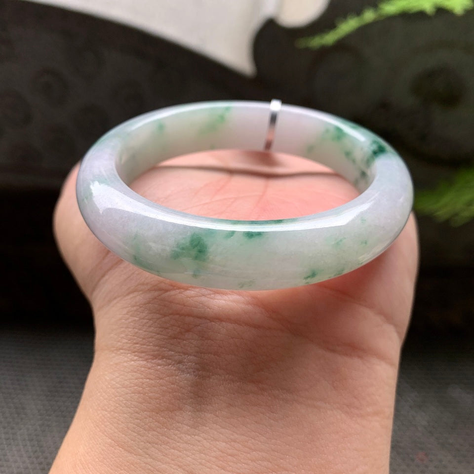 糯化飘花平安镯（52.4mm）（yc029089）