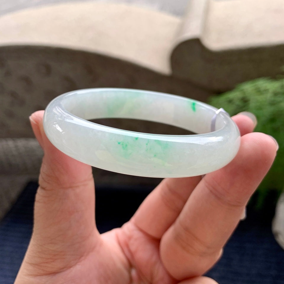 细糯种飘绿贵妃手镯（54.5mm）（yc116158）