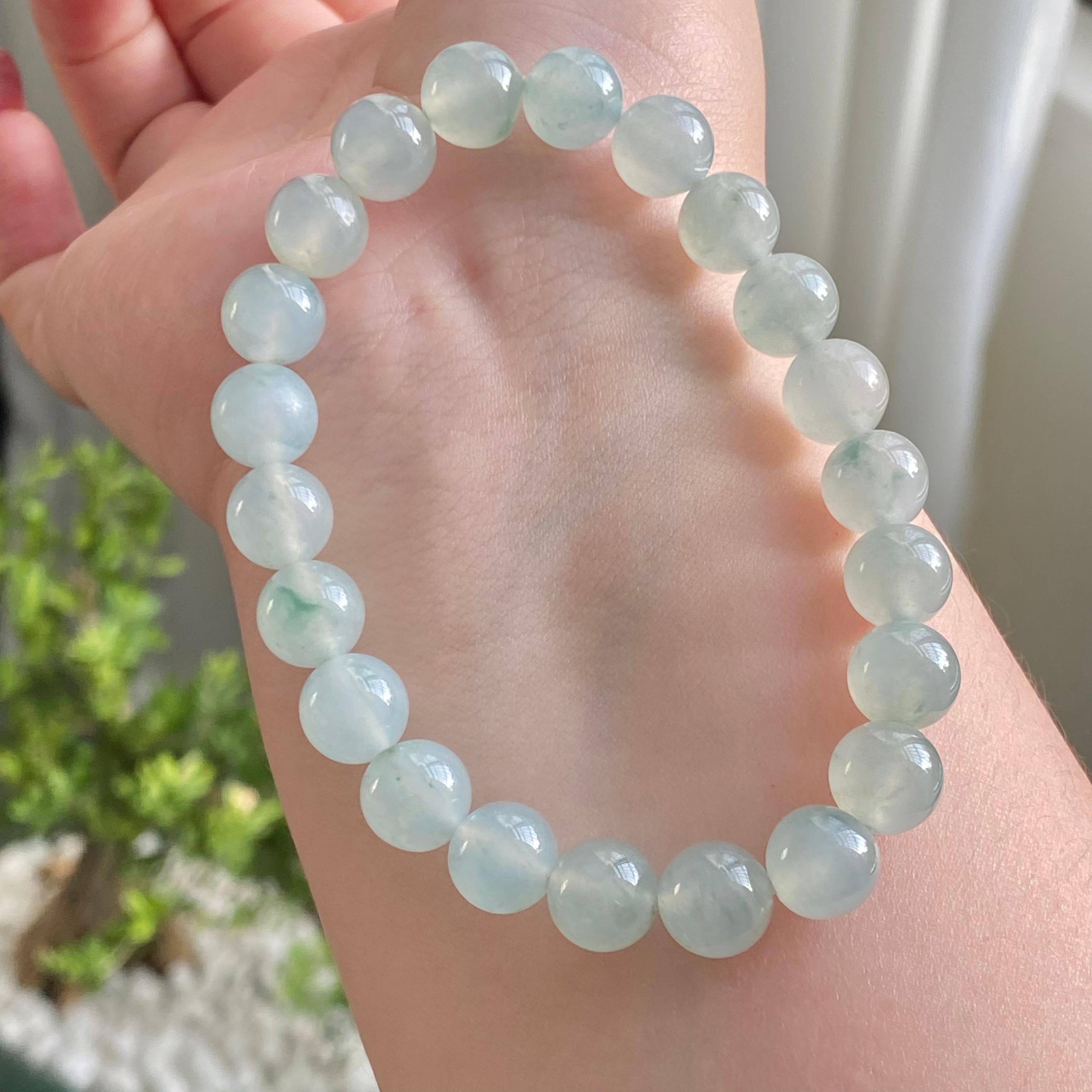 冰种飘花单圈手串（22颗）（yc213186）