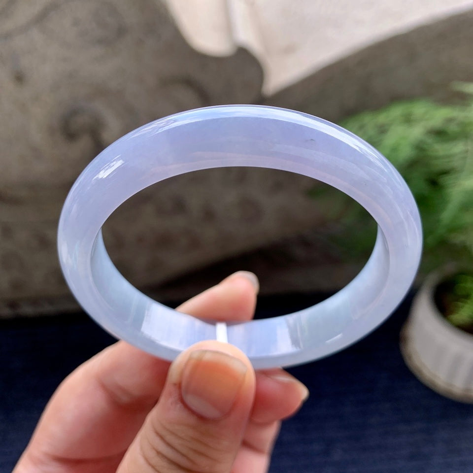 糯冰种紫罗兰贵妃手镯（55mm）（yc089907）