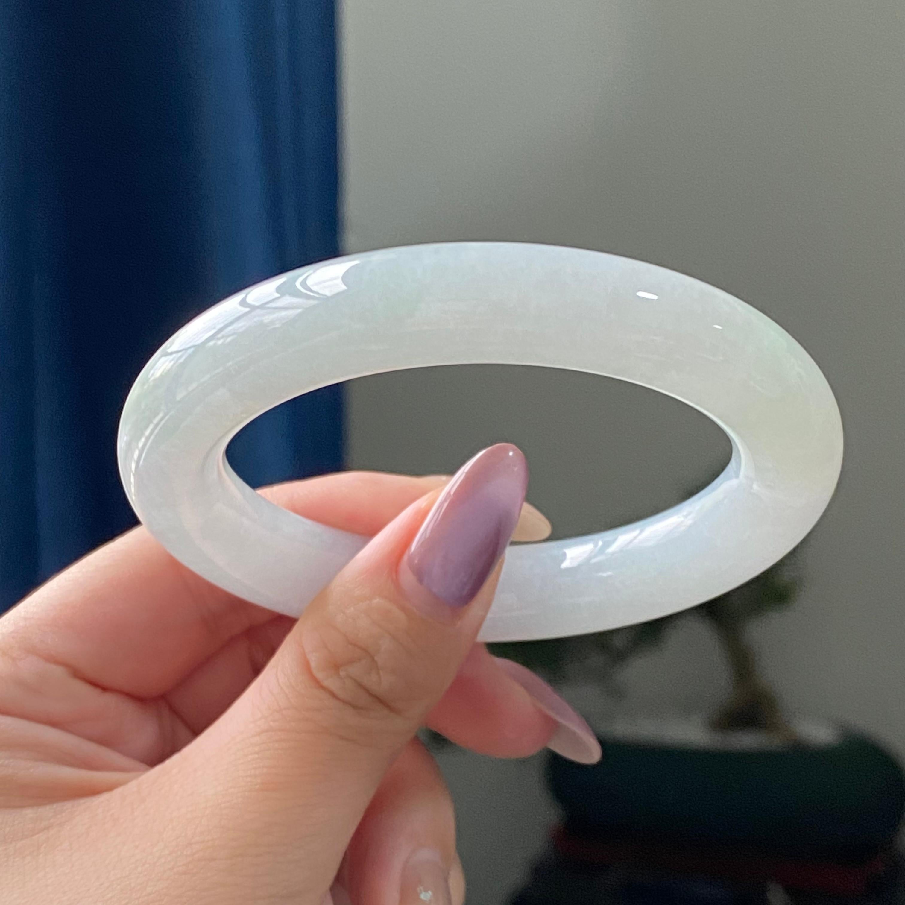 细糯种蓝底圆条手镯（56圈）（yc196178）