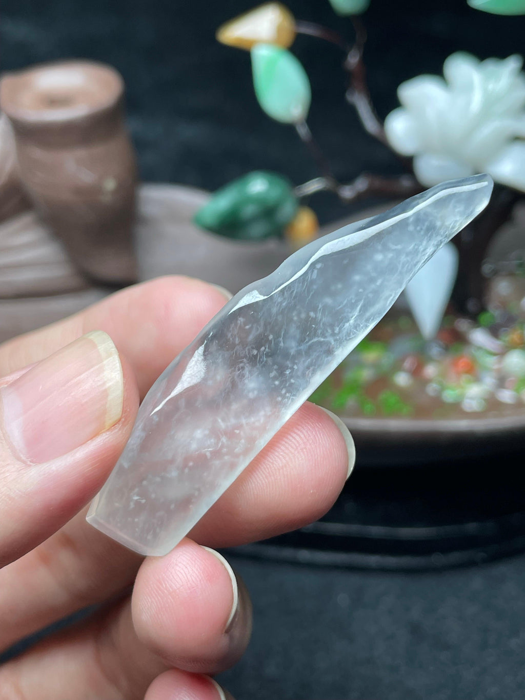 高冰雪花棉随形片料（yc529894）