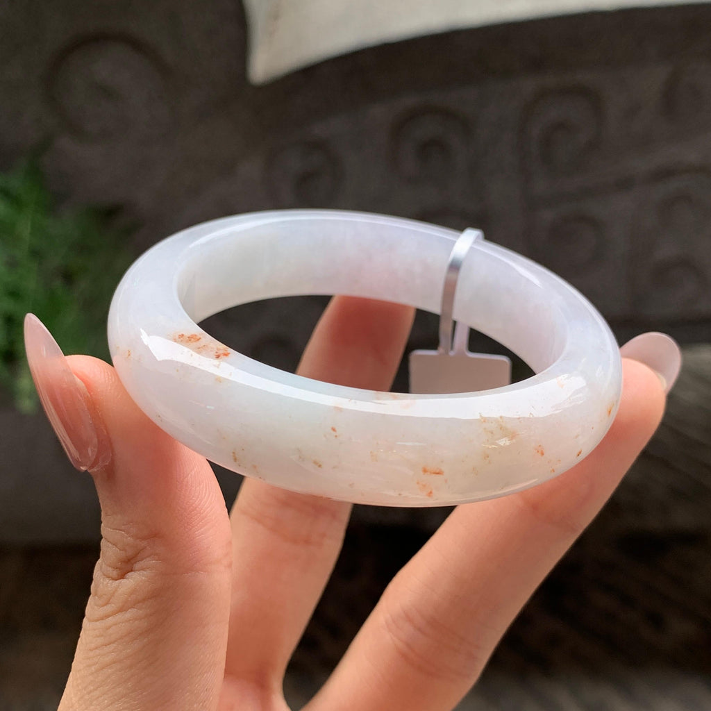 细糯种飘红翡正圈平安扣 50圈 天然A货缅甸翡翠（yc693089）